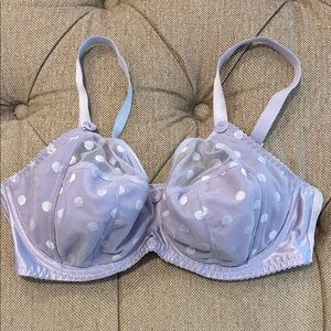 Fitfully Yours Lavender Polka Dot Bra